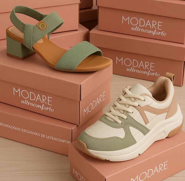 Kit Modare – Tênis Ortopédico Napa + Sandália Fácil Calce [PAGUE 1 LEVE 2]